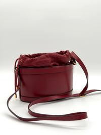 Gucci Horsebit 1955 Crossbody Bucket Bag in Cherry Red