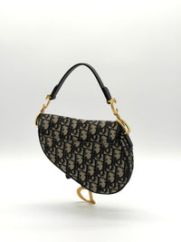 Dior Saddlebag Mini Blue Oblique Jacquard