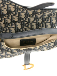 Dior Saddlebag Mini Blue Oblique Jacquard