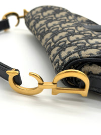 Dior Saddlebag Mini Blue Oblique Jacquard