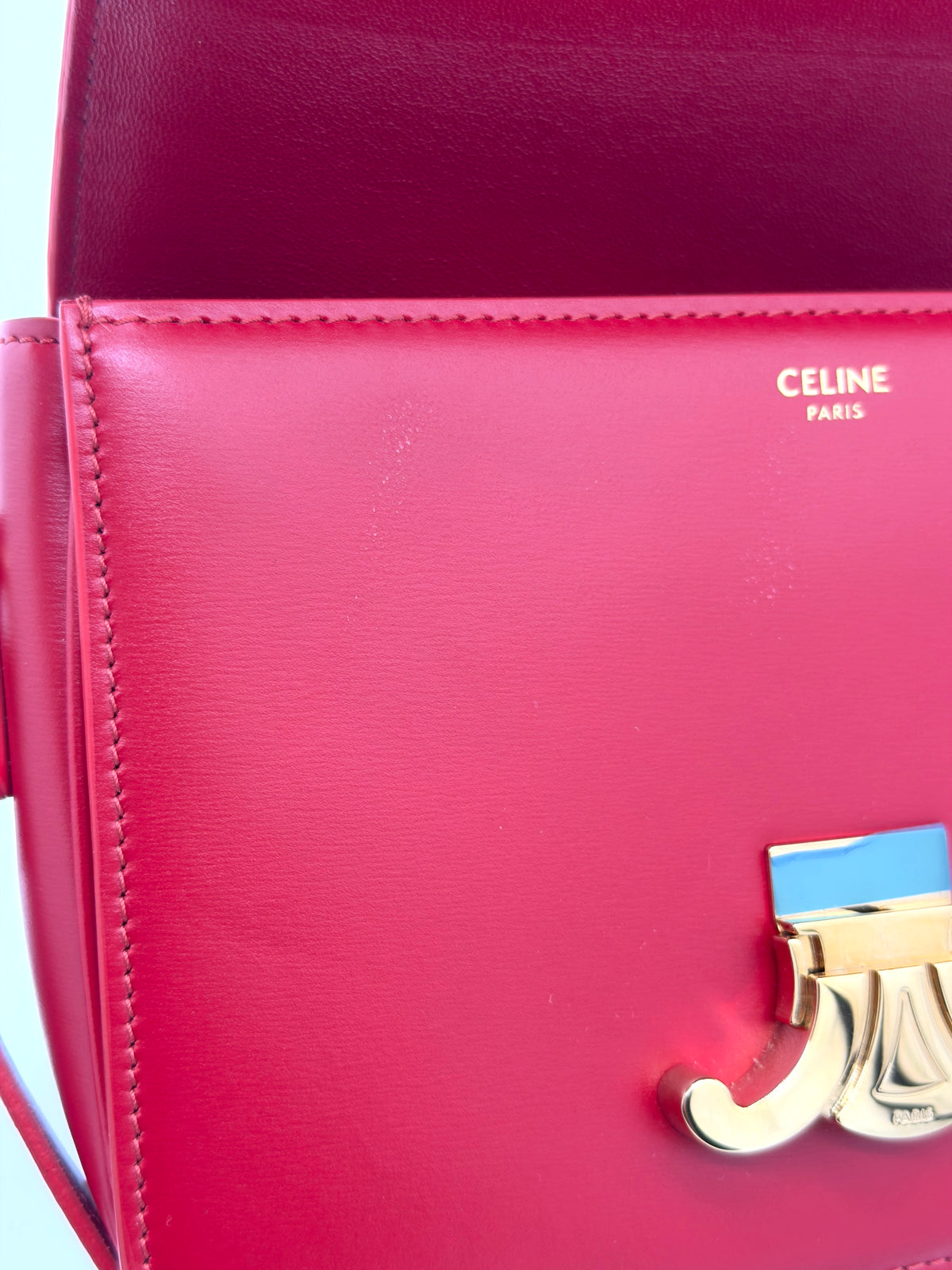 Celine Classique Triomphe Crossbody bag in Red