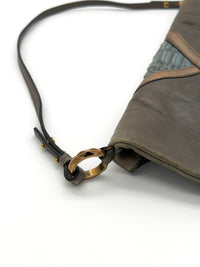 Chloé Snakeskin Envelope Bag in Grey