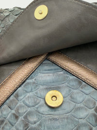 Chloé Snakeskin Envelope Bag in Grey