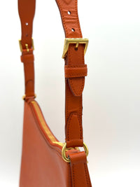 Prada Saffiano Leather Hobo Bag in Orange
