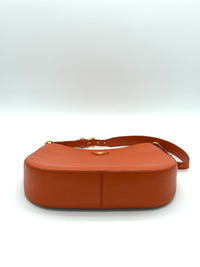 Prada Saffiano Leather Hobo Bag in Orange