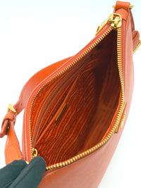 Prada Saffiano Leather Hobo Bag in Orange
