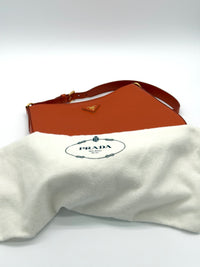 Prada Saffiano Leather Hobo Bag in Orange