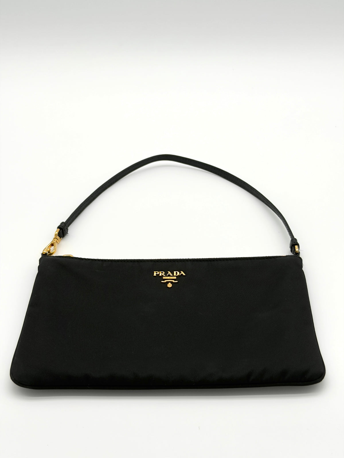 Prada Nylon and Saffiano Leather Strap Mini Clutch