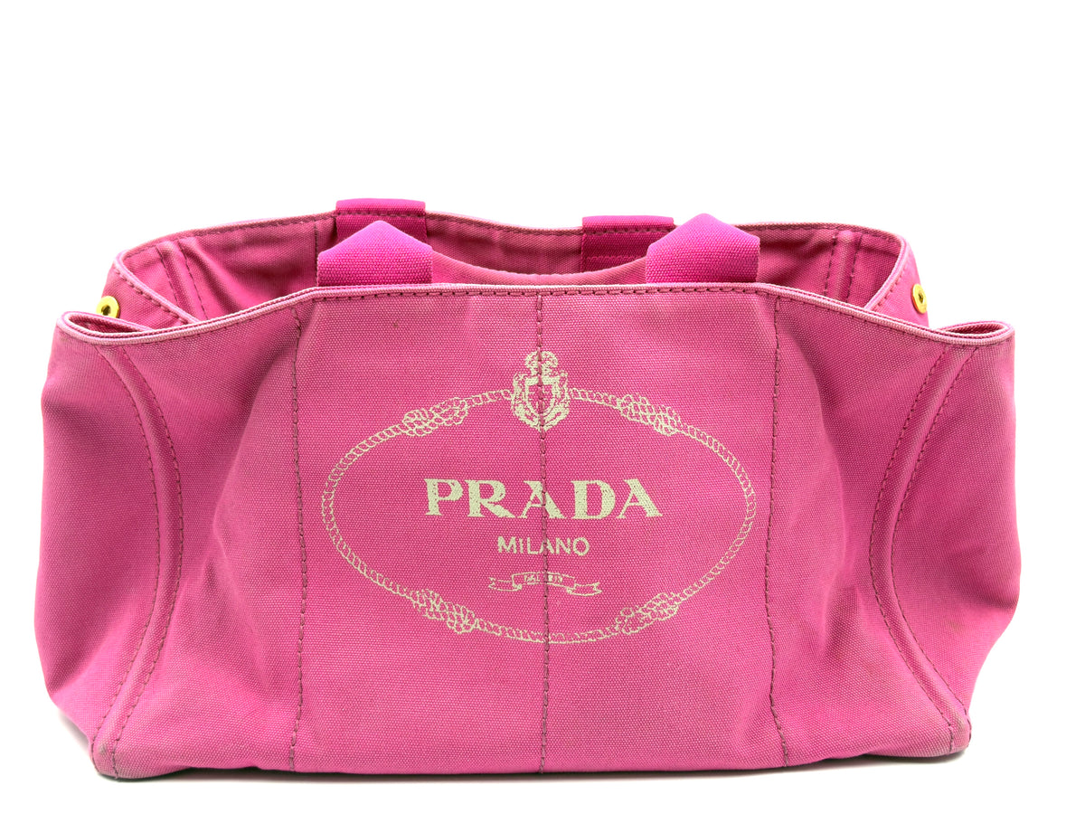 Prada Large Canapa Tote in Pink