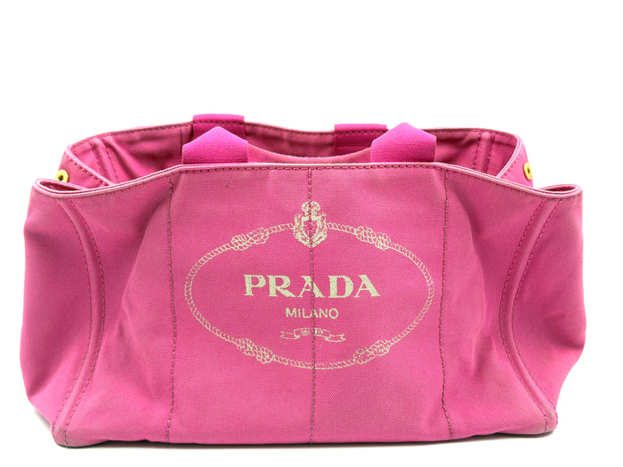 Prada Large Canapa Tote in Pink