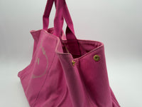 Prada Large Canapa Tote in Pink