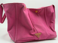 Prada Large Canapa Tote in Pink