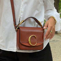 Chloé C Mini Crossbody Bag in Brown