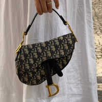 Dior Saddlebag Mini Blue Oblique Jacquard